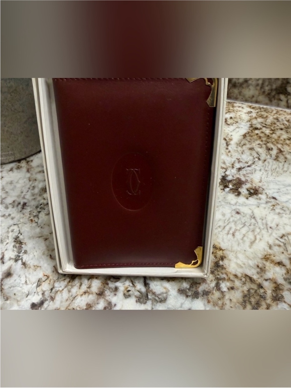 Cartier Vintage And Elegant Leather Card Holder/ Multi-Use Leather